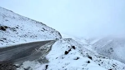 (ویدئو) بارش زیبای برف در سپیدان استان فارس