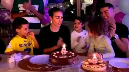 (ویدیو) جشن تولد خانوادگی دختر کریس رونالدو