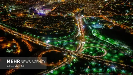 تصاویر دیدنی از تهران و شب‌های روشن