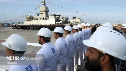 تصاویر: آیین الحاق ناوشکن ایرانی دیلمان به ناوگان شمال نیروی دریایی ارتش