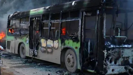 آتش زدن اتوبوس مسافربری در علی آباد کتول + جزییات