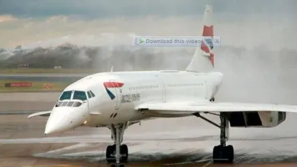 (ویدئو) نمایی جذاب از نزدیک از هواپیمای کنکورد و طراحی خارق العاده اش