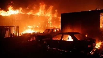 رقص مرگ نفر 123 در میان شعله های آتش/ صدها نفر ناپدید شدند