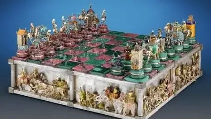 (ویدیو + عکس) ست شطرنج میلیون دلاری با الهام از نبرد تاریخی مقدونیان و ایرانیان