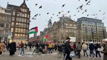 آمستردام،جرقه های پیروزی فلسطینیان در سال نو میلادی
