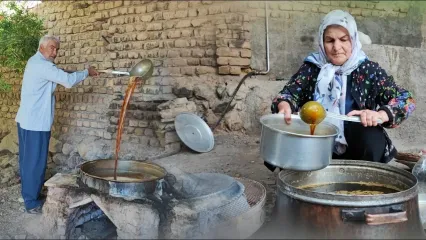 (ویدئو) از انگور تا شیره: یک دستور العمل خانگی هیجان انگیز و ساده از خراسان