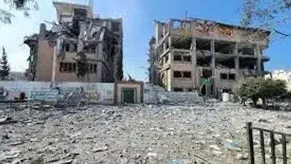 بمباران شدید دانشگاه اسلامی غزه وابسته به الازهر مصر