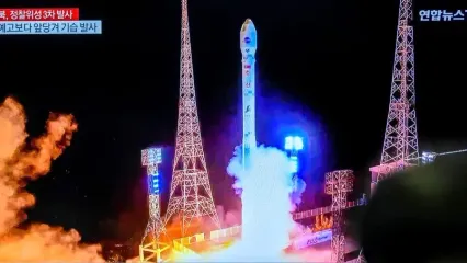 (ویدیو) شکار لحظه انفجار موشک کره‌شمالی در آسمان شب