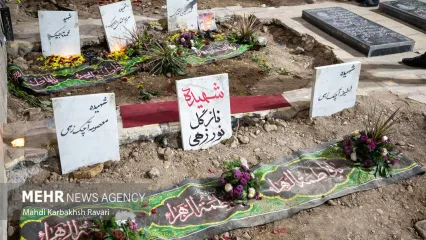 تصاویر گلزار شهدای کرمان پس از خاکسپاری شهدا