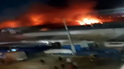 فیلم آتش سوزی گسترده در اربیل  / حیرت آور و وحشتناک