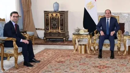 دیدار وزرای خارجه فرانسه و مصر در قاهره