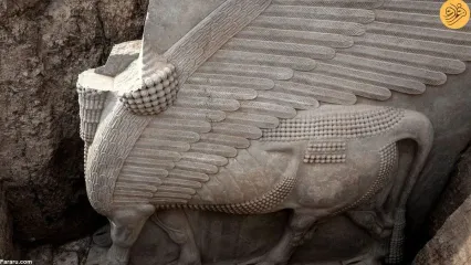 (ویدئو) کشف گاو بالدار به قدمت ۲۷۰۰ سال در شمال عراق