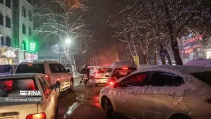 تصاویر بارش برف شدید در شمال تهران