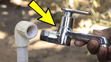 (ویدئو) چطور شیر آب فلزی را مثل یک استاد به لوله آب پلاستیکی وصل کنیم؟