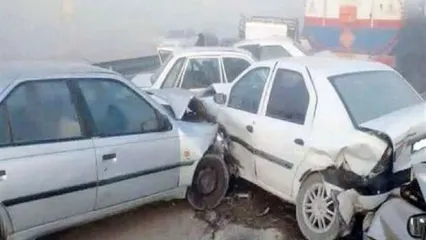 تصادف زنجیره‌ای وحشتناک در آزاد‌راه تبریز