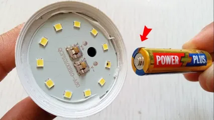 (ویدئو) نحوه تعمیر لامپ ال ای دی (LED) با باتری 1.5 ولتی