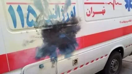 ۲ آمبولانس در تهران دچار خسارت شدند