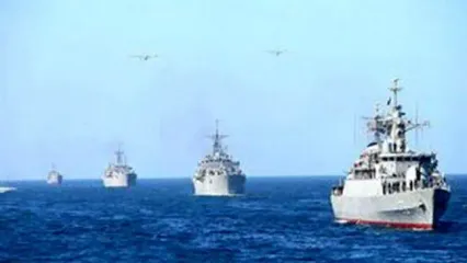 تصاویر روسی از مانور تاکتیکی مشترک دریایی با ایران و چین