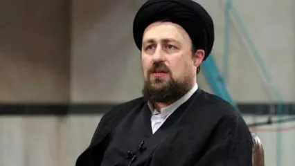 حضور حسن خمینی در روز انتخابات در حسینیه جماران
