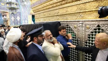 تصاویر مراسم تشییع پیکر عروس امام خمینی (ره)