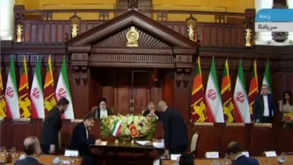 امضای ۵ سند همکاری مشترک بین مقامات ایران و سریلانکا