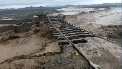 مسیر ریلی راه آهن زاهدان - میرجاوه مسدود شد