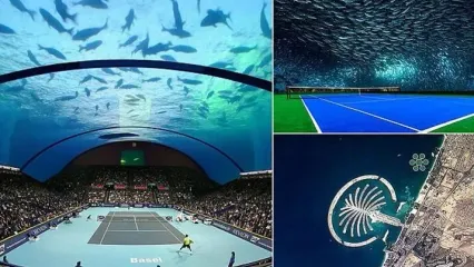 اولین استادیوم زیر آب جهان رونمایی شد؟+تصاویر
