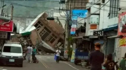 فیلم آخرالزمانی از زلزله امروز تایوان