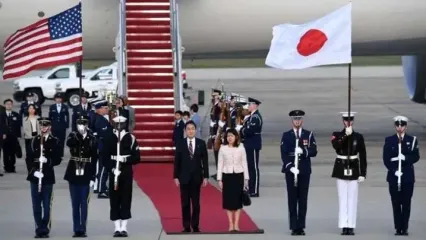 نخست‌وزیر ژاپن وارد آمریکا شد