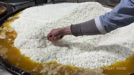 (ویدئو) غذای خیابانی در ازبکستان؛ پخت 1000 کیلوگرم ازبکی پلو با گوشت
