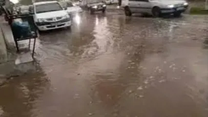 ببینید| بارش شدید باران امروز در لارستان استان فارس