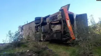 ببینید| تصادف مرگبار اتوبوس ایرانی در ارمنستان