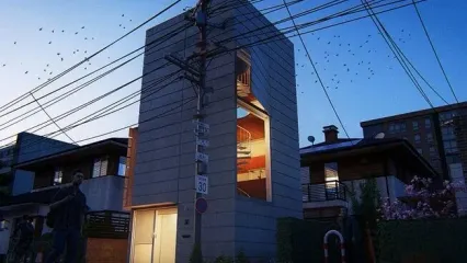(تصاویر) معماری جذاب یک خانۀ 4 در 4 متری در ژاپن