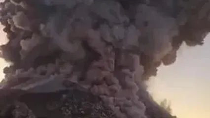 فیلم لحظه آغاز فوران آتشفشان در گواتمالا