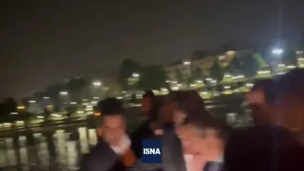 (ویدئو) قدم‌زنی رافائل گروسی در کنار پل خواجو اصفهان در حاشیه سفر به ایران