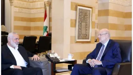 رایزنی تلفنی اسماعیل هنیه با نخست وزیر لبنان