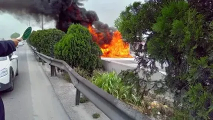 تصادف مرگبار در ساری: سرنشین خودرو در میان شعله‌های آتش جان باخت+ عکس