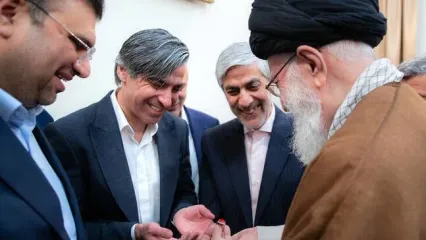 گوشه ای خاص از دیدار اعضای تیم ملی فوتسال ایران با رهبر انقلاب