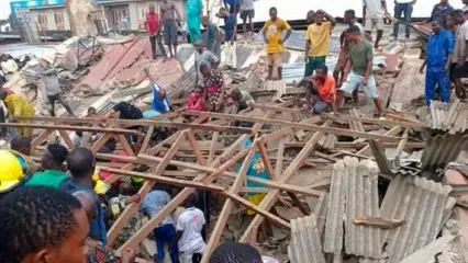 جان باختن جمعی از نمازگزاران نیجریه‌ای در پی فروریختن مسجد
