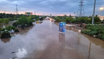 بارندگی شدید و سیلاب در مشهد