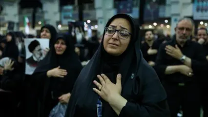 گزارش تصویری| مراسم وداع با رئیسی و همراهانش در مصلی تهران