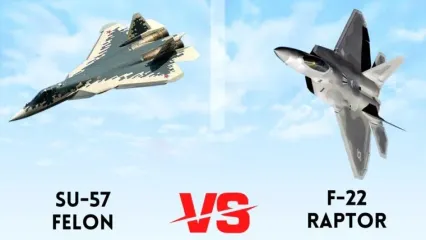 (تصاویر) F-22 در برابر سوخو-57 ؛ کدام یک جنگنده نسل پنجم بهتری است؟