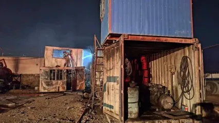 فوت یک کارگر به دلیل آتش‌سوزی در کانکس کارگری