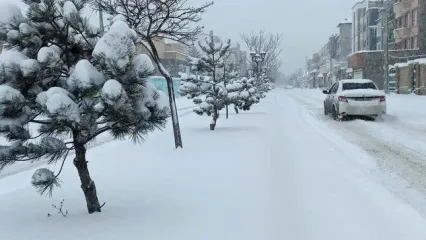 بارش برف مردم این شهر را غافلگیر کرد