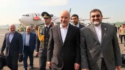 ورود قالیباف به فرودگاه جاکارتا