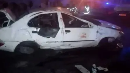 پرت شدن راننده تیبا به بیرون در بزرگراه چمران