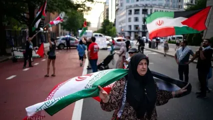 تصاویر؛ اهتزاز پرچم ایران در پایتخت آمریکا