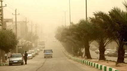 انسداد مسیر زابل - زاهدان در اثر طوفان