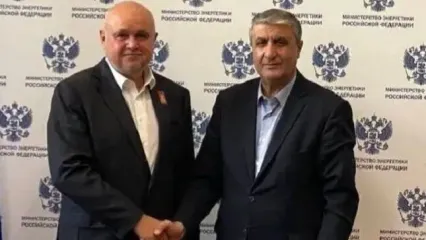 دیدار رئیس سازمان انرژی اتمی ایران با وزیر انرژی روسیه