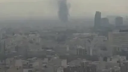 آتش‌سوزی ساختمان نیمه‌کاره در شرق تهران